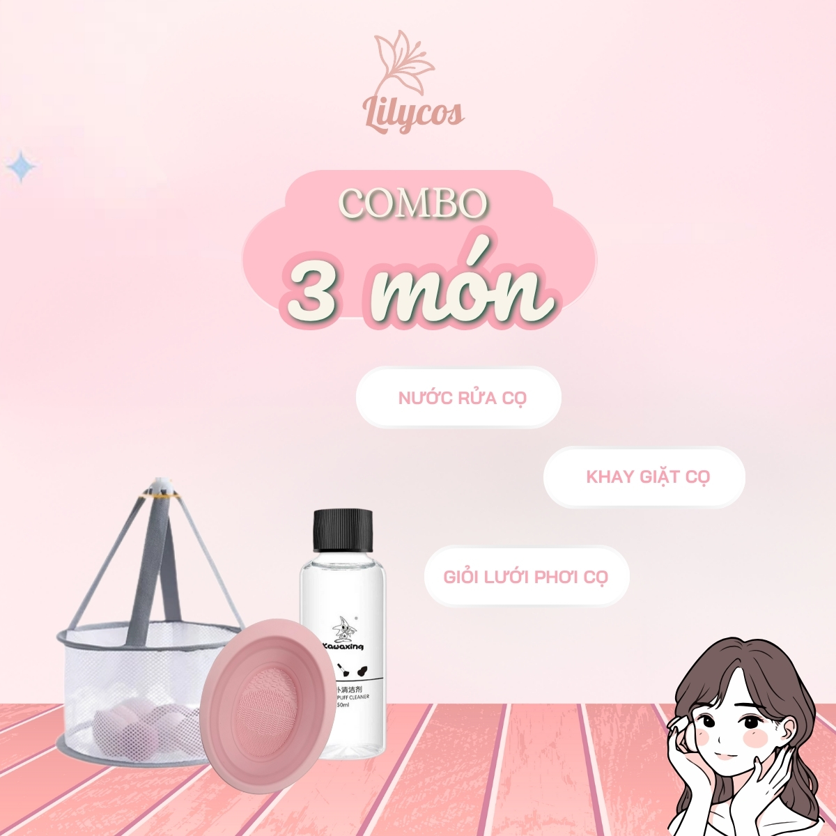 Nước rửa cọ trang điểm LilyCos