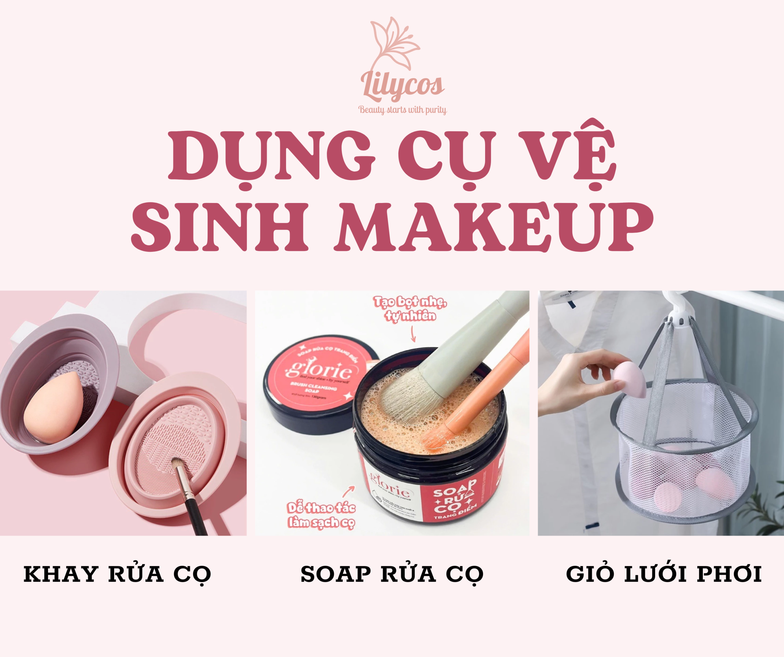 bộ vệ sinh cọ makeup