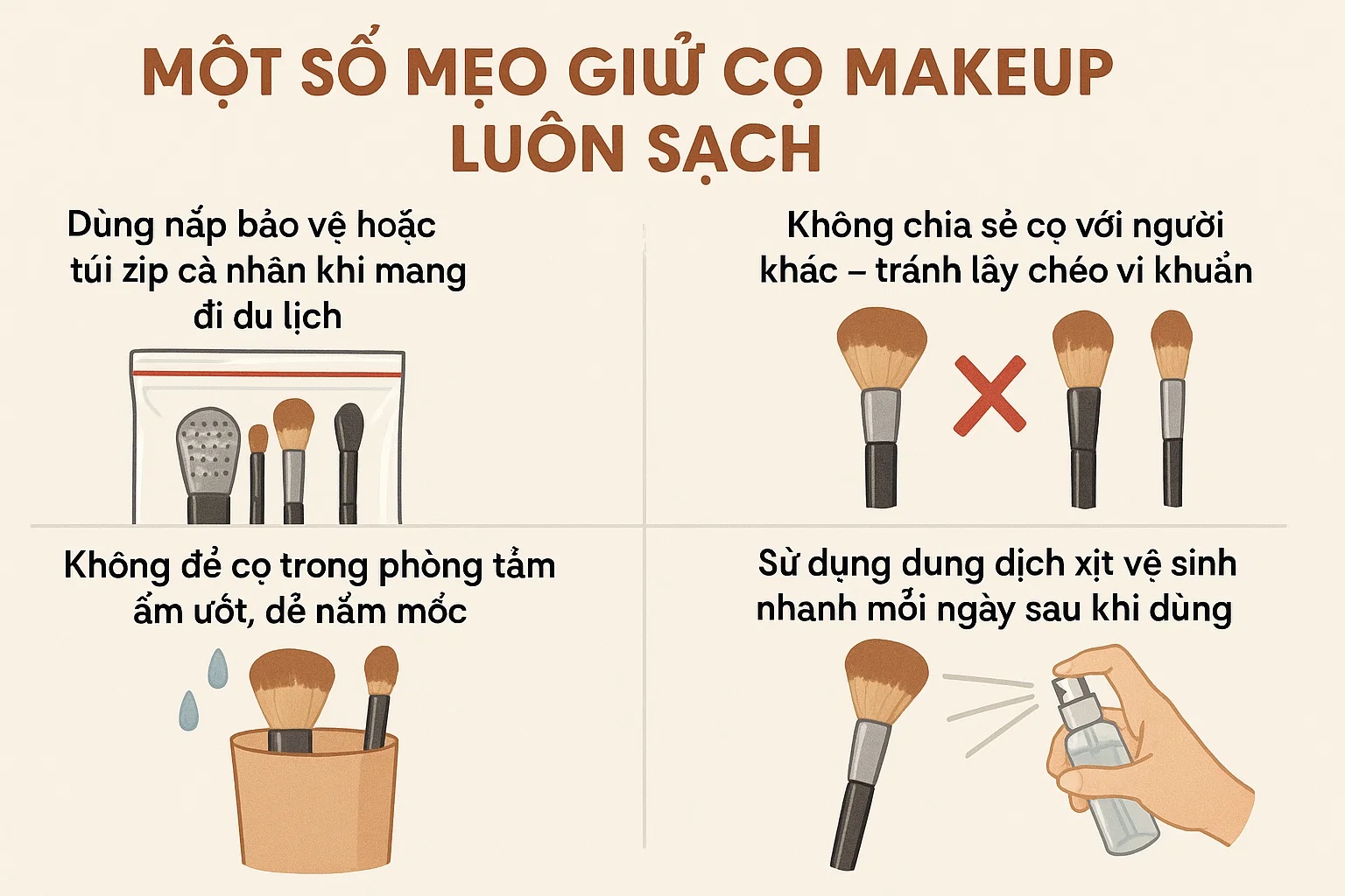 vệ sinh cọ